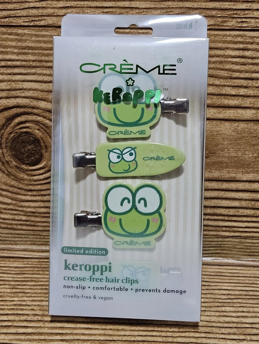 Keroppi Creme Shop Crease Free Hair Clips